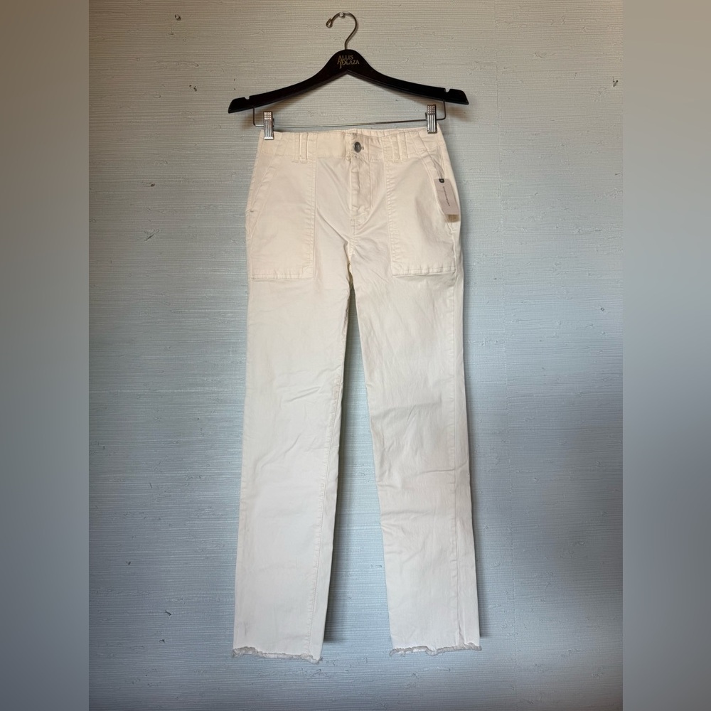 Pilcro Women's Straight Leg White Pants